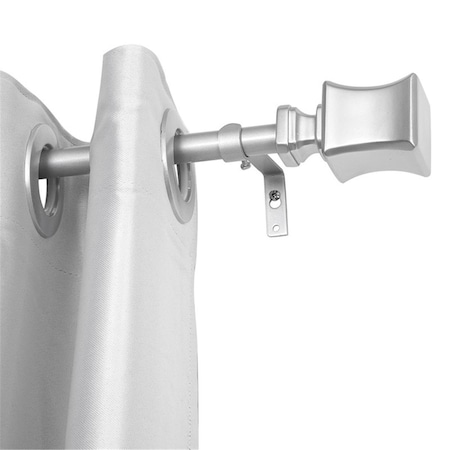 Utopia Alley 0.75 in. Curtain Rod for 28-48 in. Windows, Nickel D92N